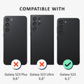 kalibri Case Compatible with Samsung Galaxy S23 - Phone Cover with 2x Glass Screen Protector - Mobile Phone Case
