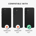 kalibri Case Compatible with Samsung Galaxy S25 - Phone Cover with 2x Glass Screen Protector - Mobile Phone Case