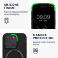 kalibri Hülle kompatibel mit Apple iPhone 15 Pro Hülle - Silikon Case kompatibel mit MagSafe - Cover mit Stand Fingerhalter