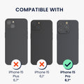kalibri Case Compatible with Apple iPhone 15 Pro Case - Silicone Case Compatible with MagSafe - Cover with Stand Finger Holder