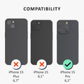kalibri Case compatible with Apple iPhone 15 Pro Case - Magnetic Silicone Case compatible with MagSafe - Cover with 2x Screen Protectors - Rubberized Phone Case