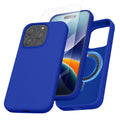 kalibri Case compatible with Apple iPhone 15 Pro Case - Magnetic Silicone Case compatible with MagSafe - Cover with 2x Screen Protectors - Rubberized Phone Case