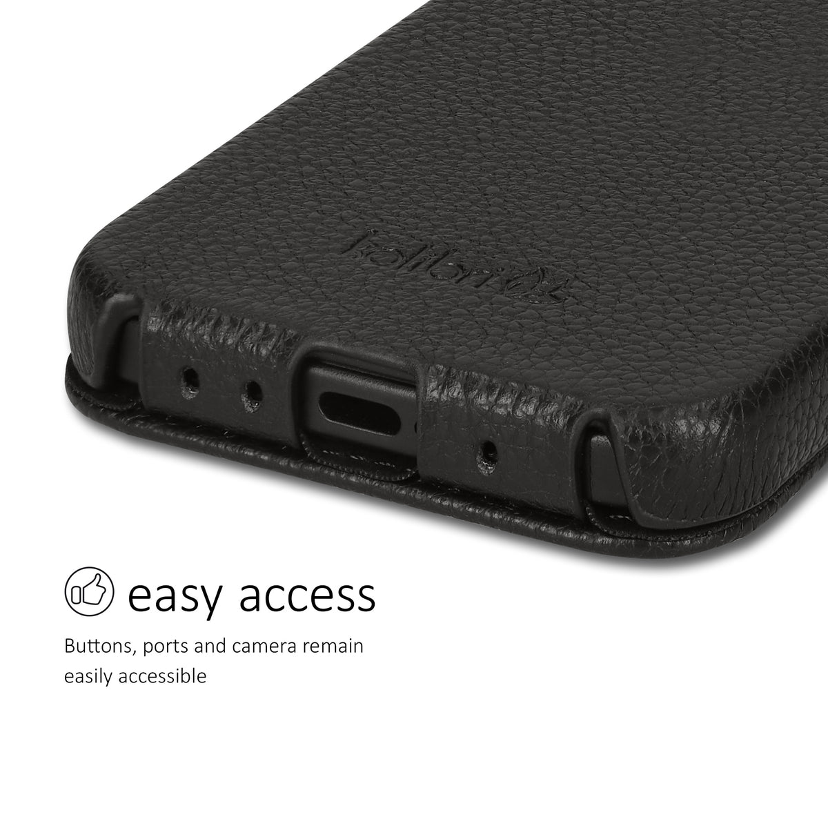kalibri Ultra Slim Flip Case compatible with Apple iPhone 16 Cover Protective Case Pouch