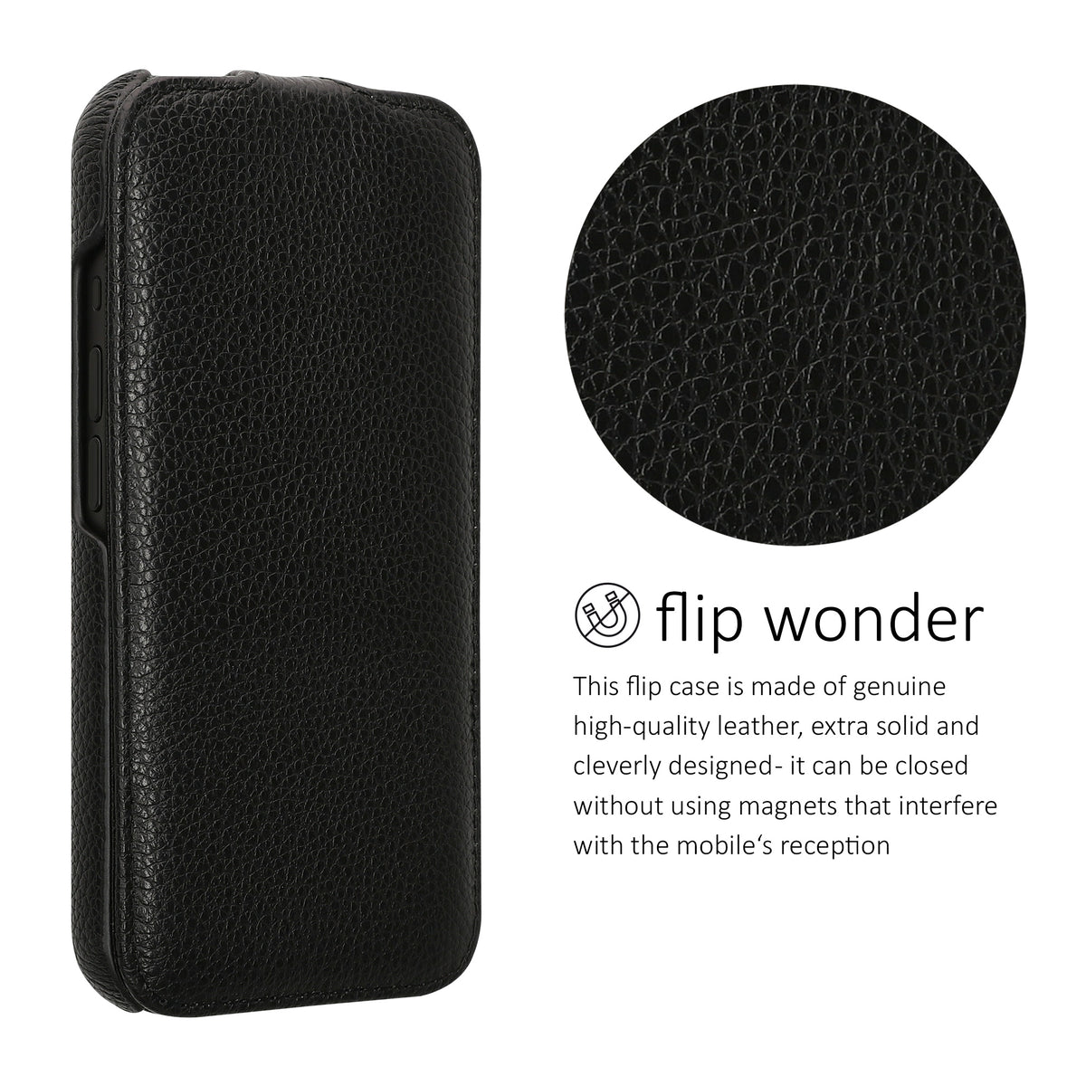 kalibri Ultra Slim Flip Case compatible with Apple iPhone 16 Cover Protective Case Pouch