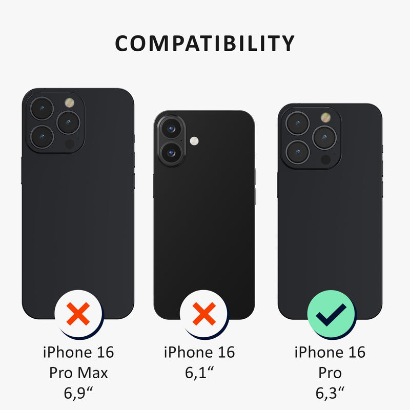 kalibri Protective Cover Compatible with Apple iPhone 16 Pro Hardcover Phone Case