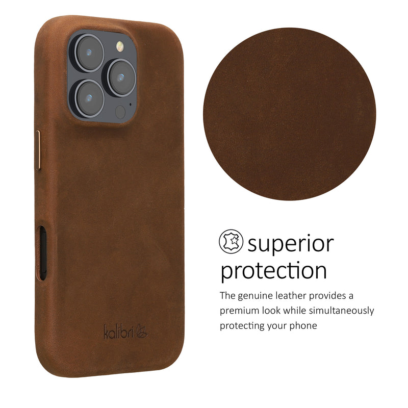 kalibri Protective Cover Compatible with Apple iPhone 16 Pro Hardcover Phone Case
