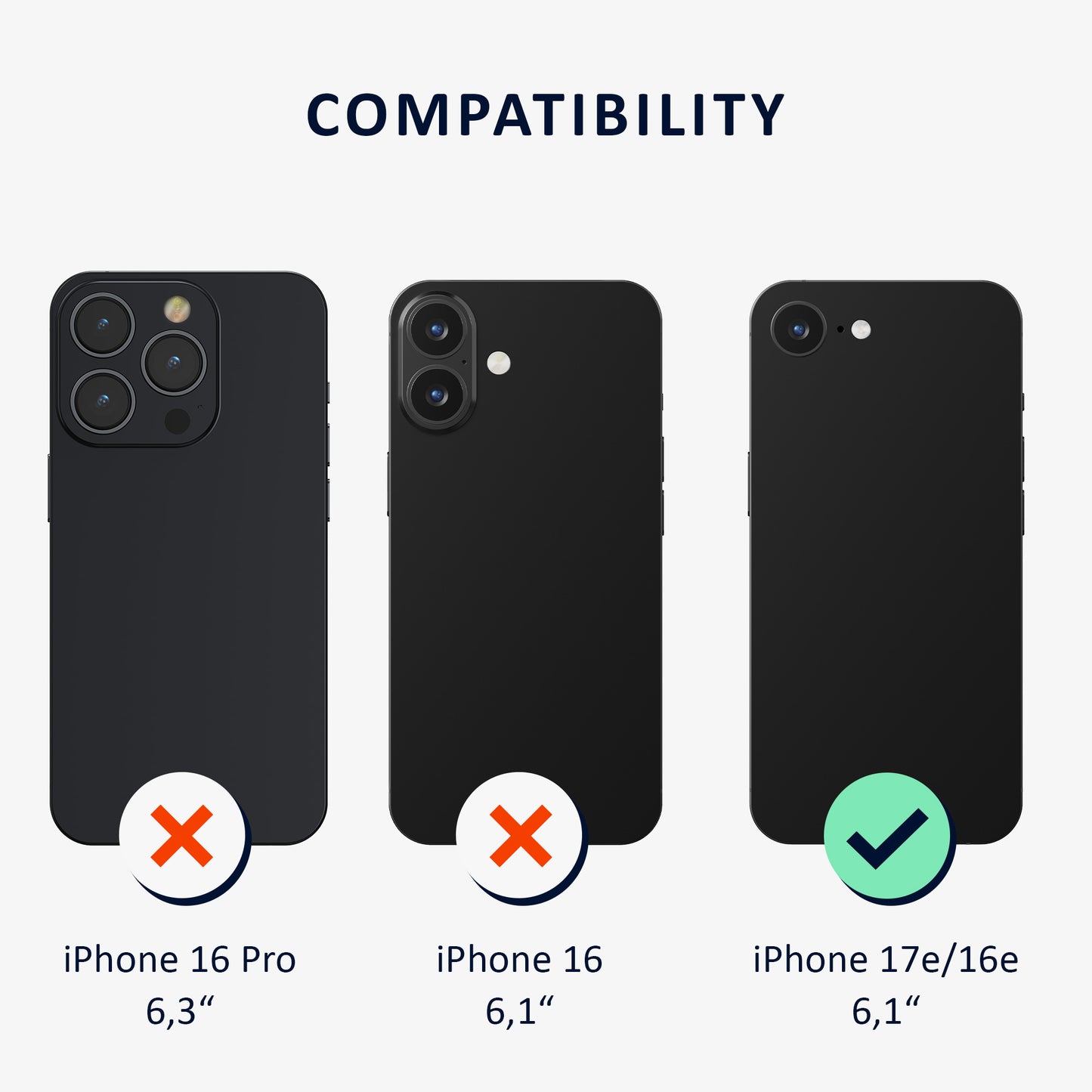 kalibri Flip Case Ultra Slim compatible with Apple iPhone 17e / iPhone 16e