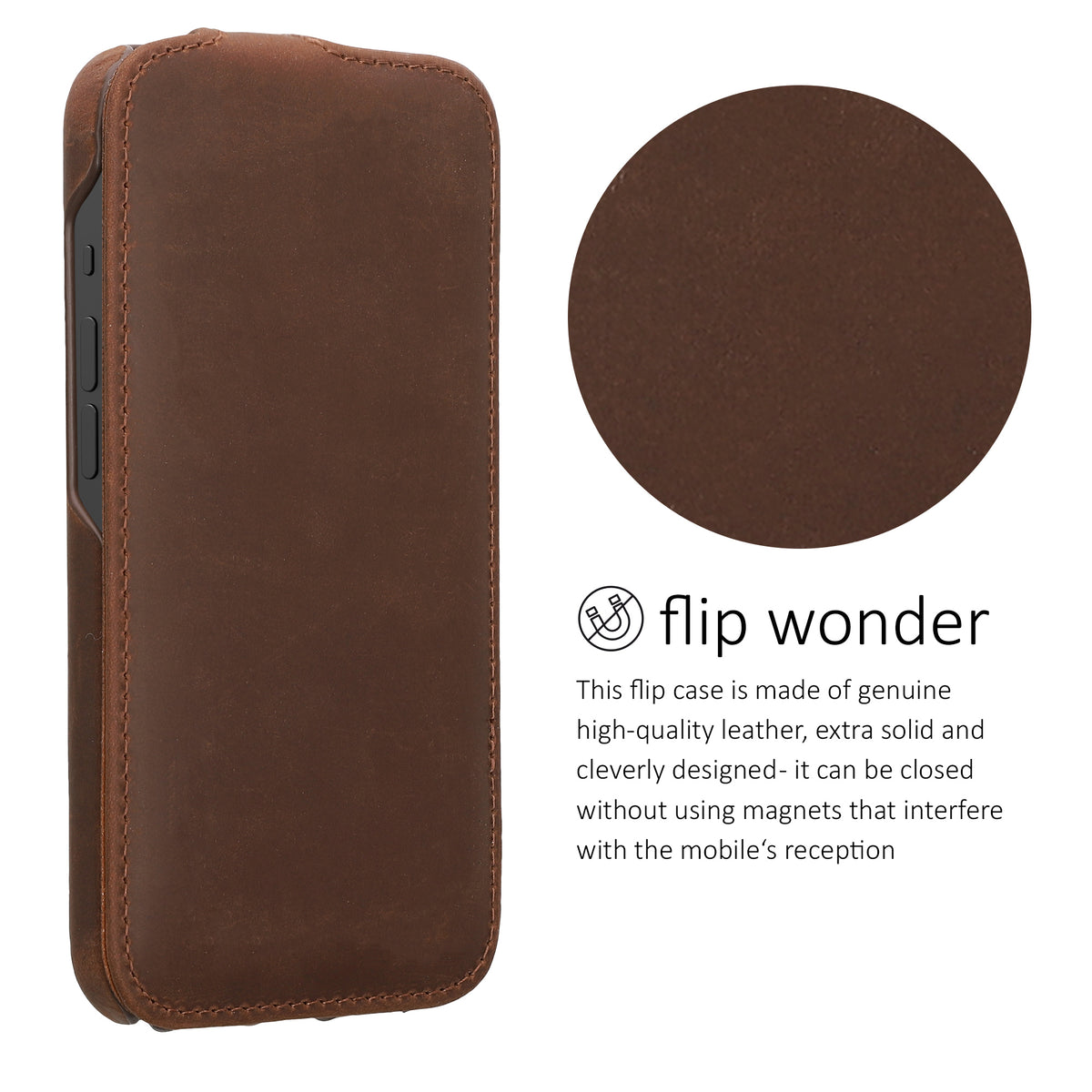 kalibri Flip Case Ultra Slim compatible with Apple iPhone 17e / iPhone 16e