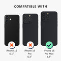 kalibri Case Compatible with Apple iPhone 16 Pro Max - Phone Case with 2x Glass Screen Protector - Cover Phone Case