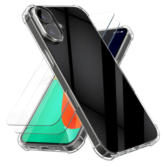 kalibri Case compatible with Apple iPhone 17 - Phone Cover with 2x Glass Screen Protector - Phone Case