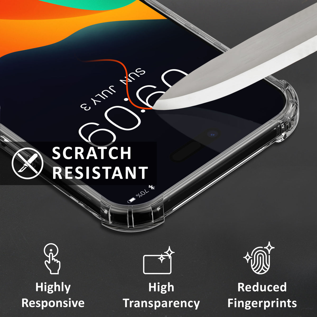kalibri Case Compatible with Apple iPhone Air Case - Phone Cover with 2x Glass Screen Protector - Mobile Phone Case