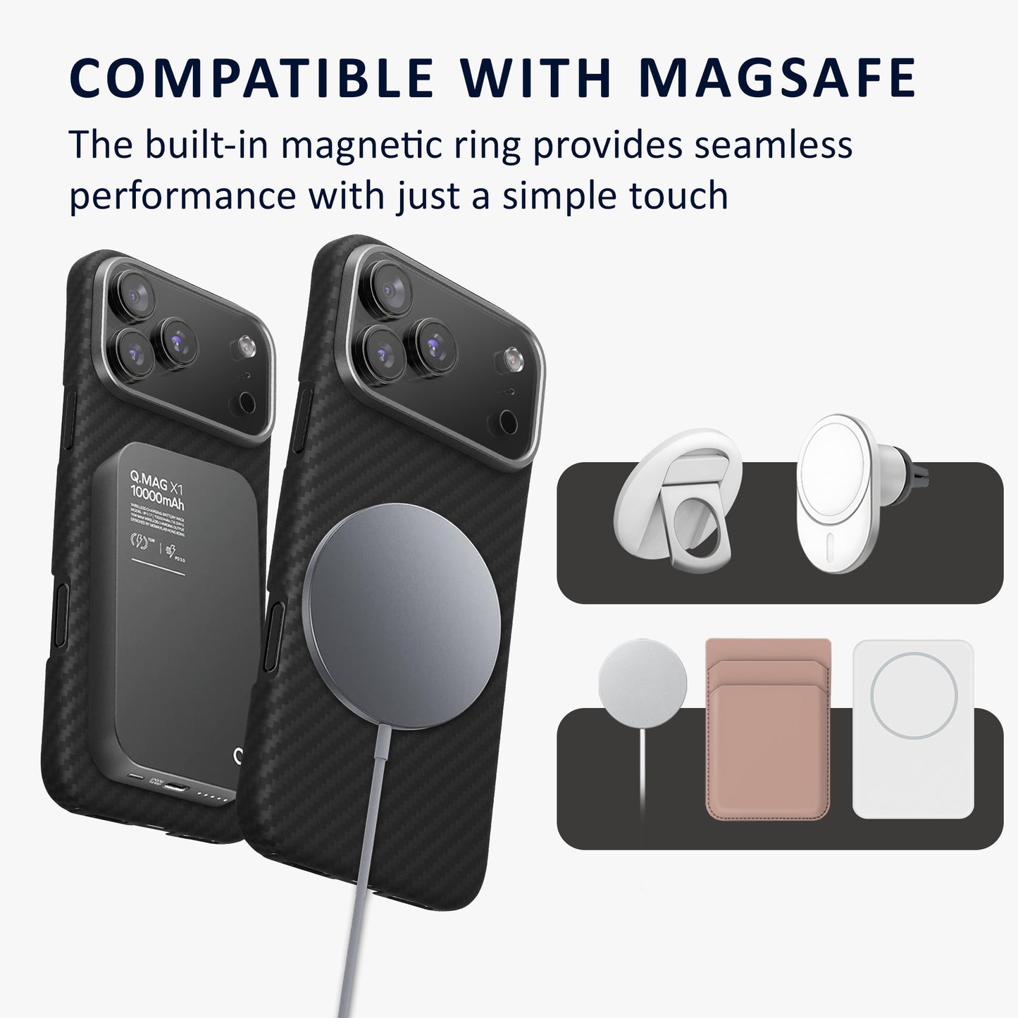 kalibri Case for iPhone 17 Pro Max - Phone Protective Cover - Case Phone Cover - Compatible with MagSafe