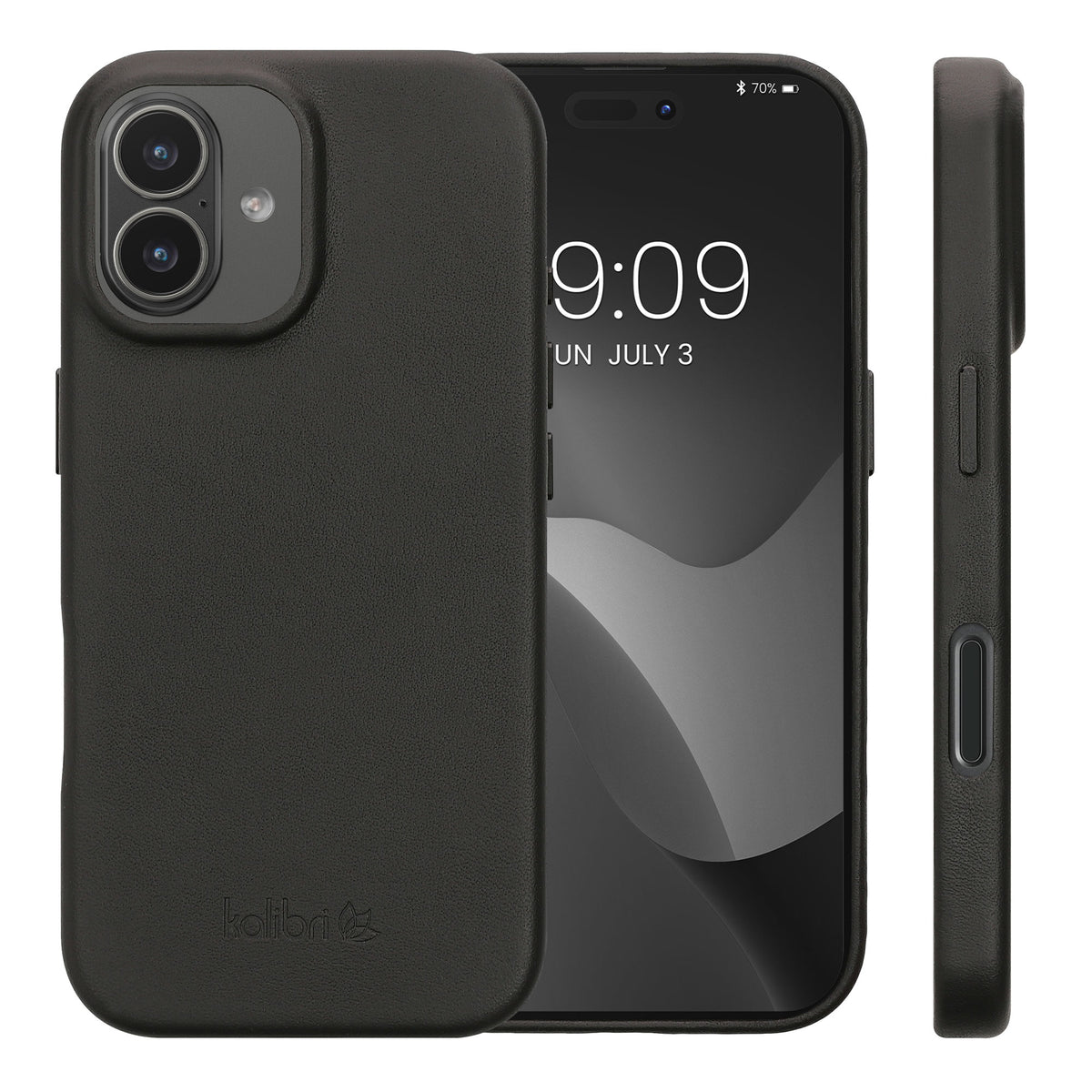 iPhone 17 Genuine Leather Hard Phone Case