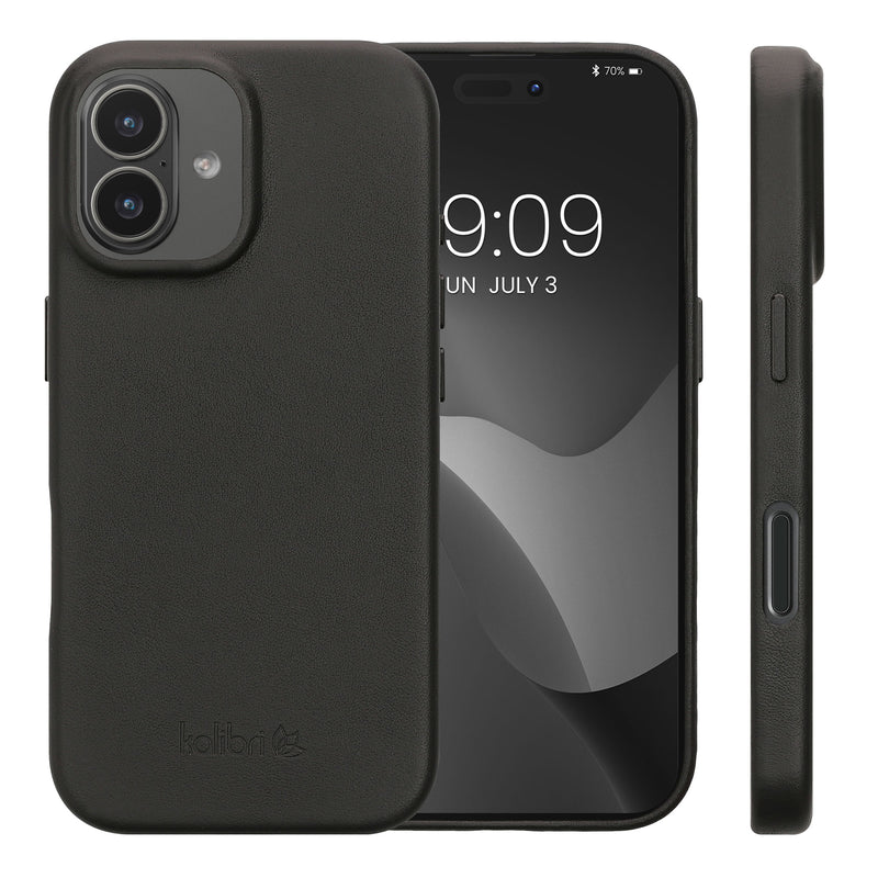 iPhone 17 Genuine Leather Hard Phone Case