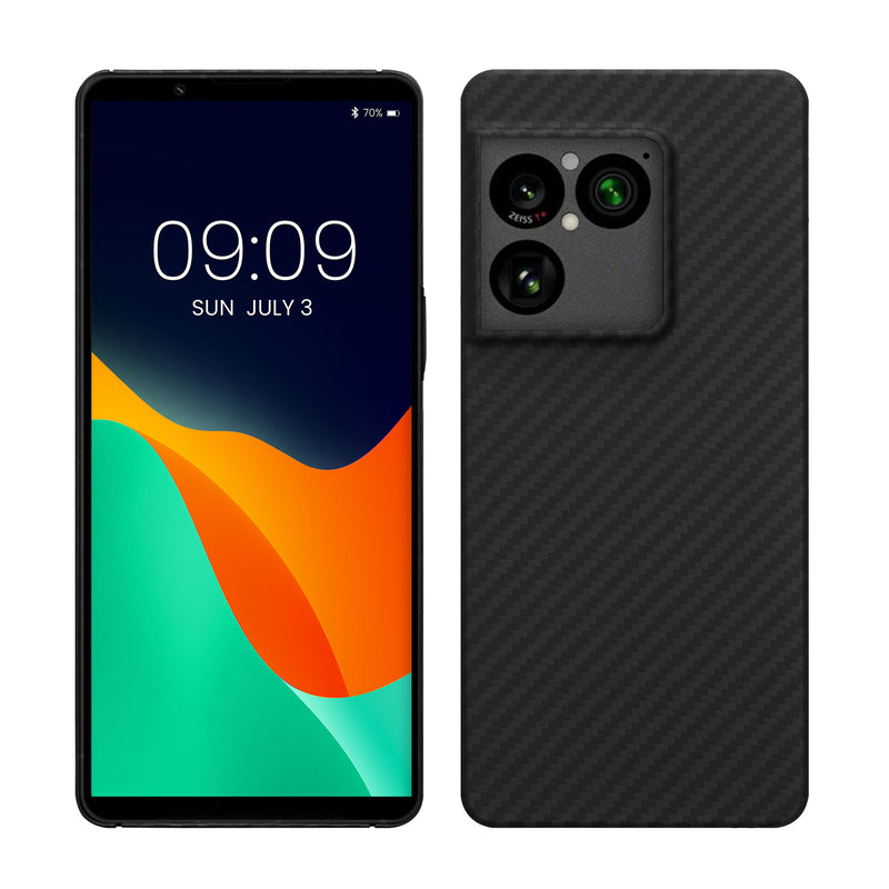 kalibri Schutzhülle kompatibel mit Sony Xperia 1 VIII - Hülle Aramid - Handy Cover Case Handyhülle Schwarz matt Schwarz matt