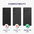 kalibri Schutzhülle kompatibel mit Sony Xperia 1 VIII - Hülle Aramid - Handy Cover Case Handyhülle Schwarz matt Schwarz matt