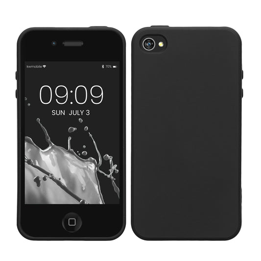 kwmobile Case compatible with Apple iPhone 4 / 4S - Soft Silicone Case - Cover suitable for wireless charging