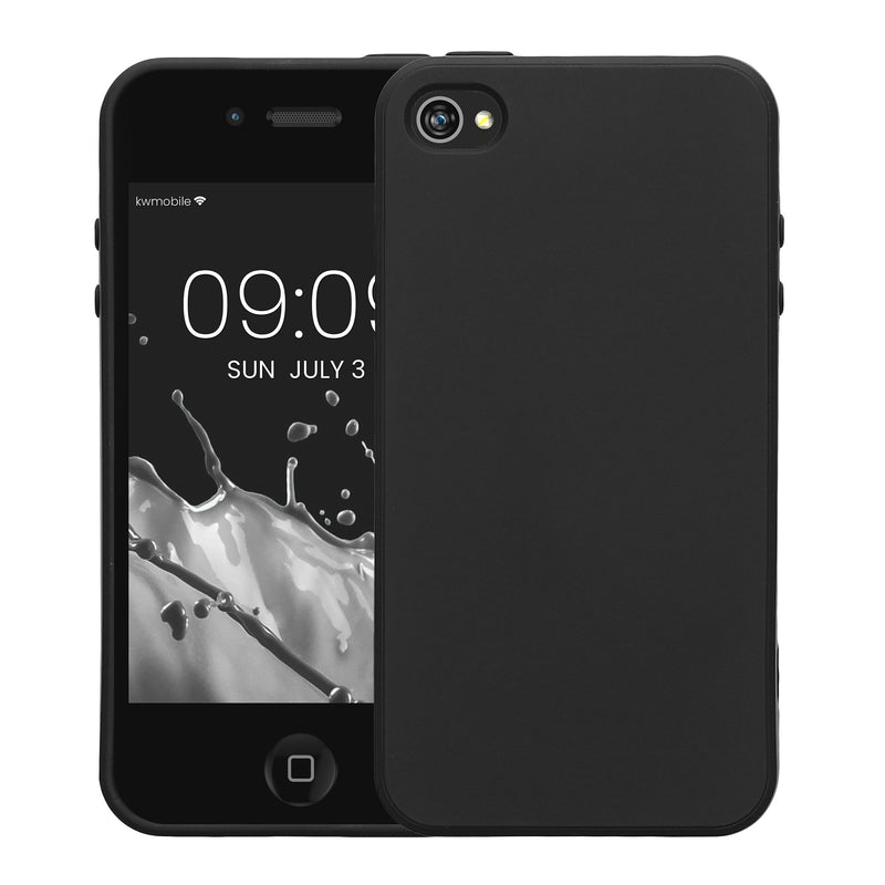 kwmobile Case compatible with Apple iPhone 4 / 4S - Soft Silicone Case - Cover suitable for wireless charging