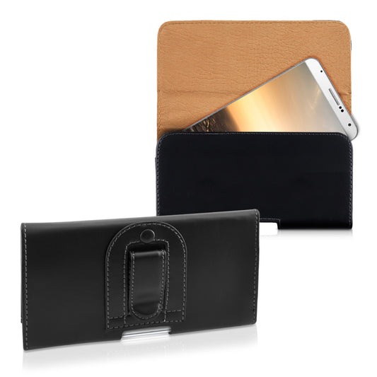 kwmobile Belt Pouch Case for Mobile Phones with Belt Clip - 16.2 x 8.5 cm Belt Case with Belt Loop