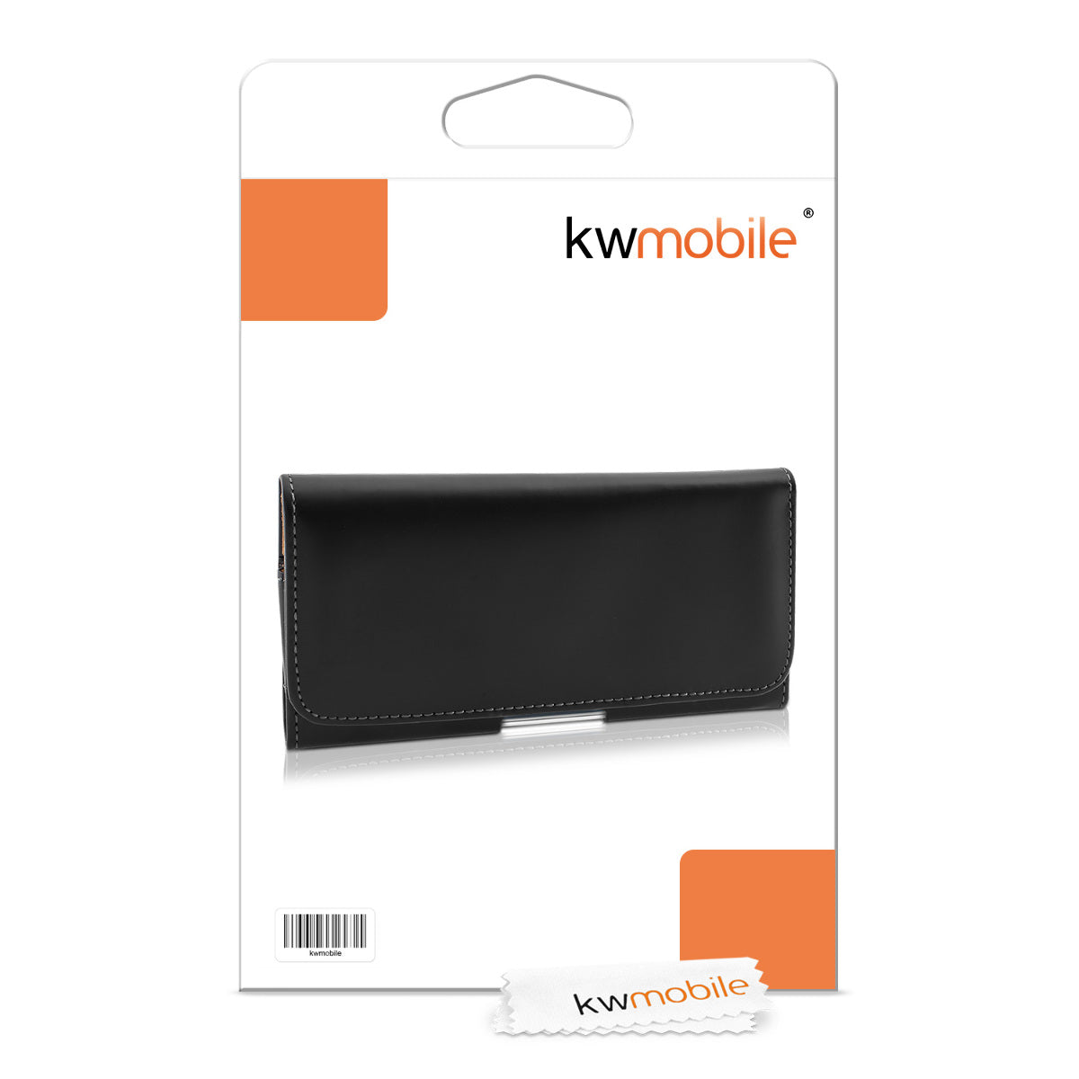 kwmobile Belt Pouch Case for Mobile Phones with Belt Clip - 16.2 x 8.5 cm Belt Case with Belt Loop