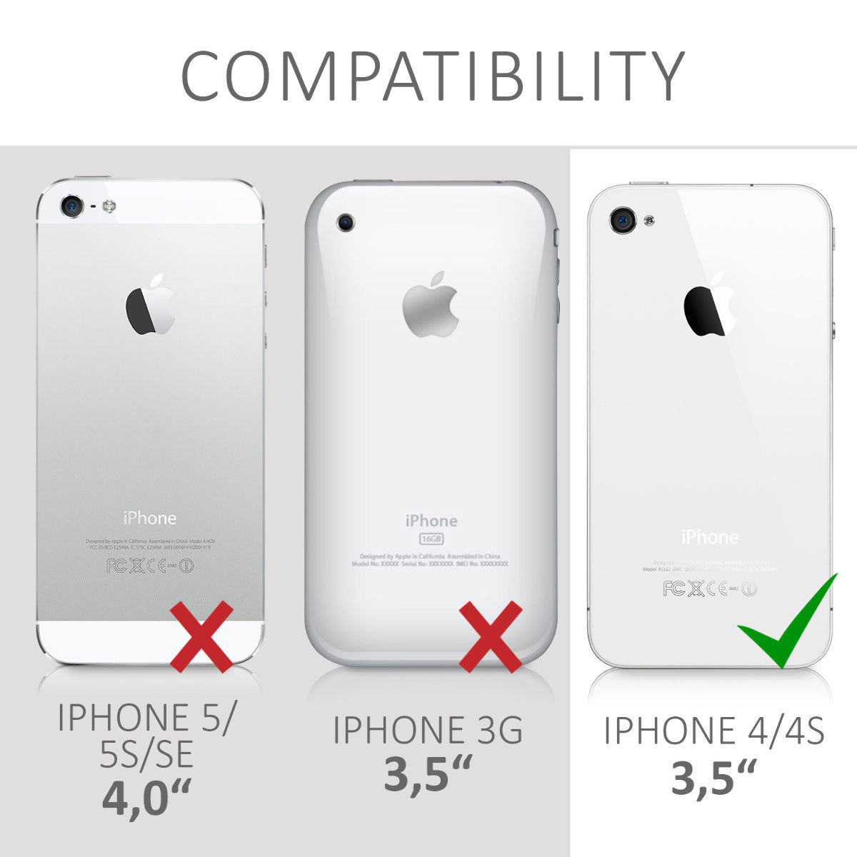 kwmobile Protective Case compatible with Apple iPhone 4 / 4S - Phone Cover - Phone Case - Cover Case