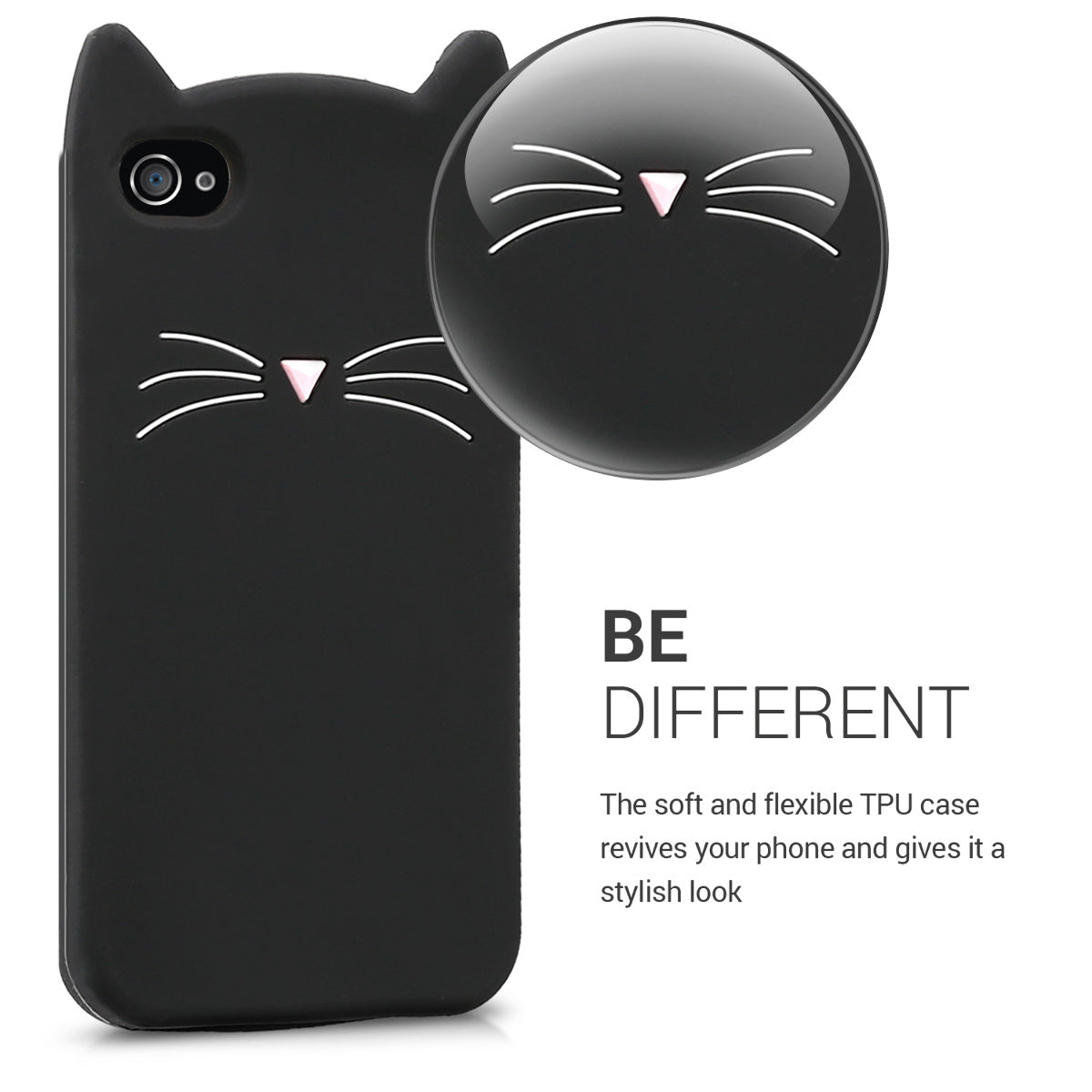 kwmobile Protective Case compatible with Apple iPhone 4 / 4S - Phone Cover - Phone Case - Cover Case