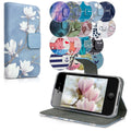 kwmobile Wallet Case compatible with Apple iPhone 4 / 4S - Cover with Stand and Card Slots