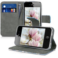kwmobile Wallet Case compatible with Apple iPhone 4 / 4S - Cover with Stand and Card Slots