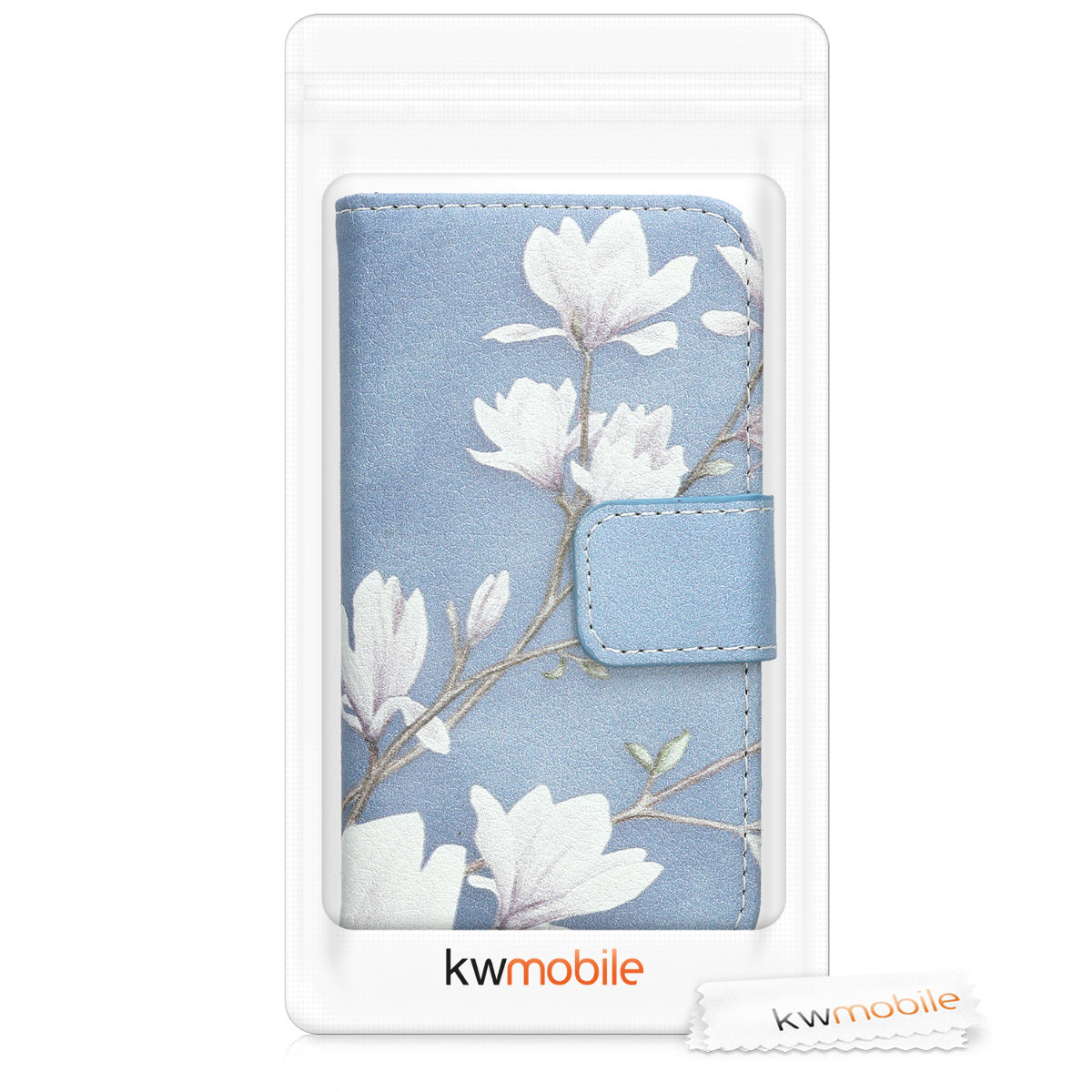 kwmobile Wallet Case compatible with Apple iPhone 4 / 4S - Cover with Stand and Card Slots