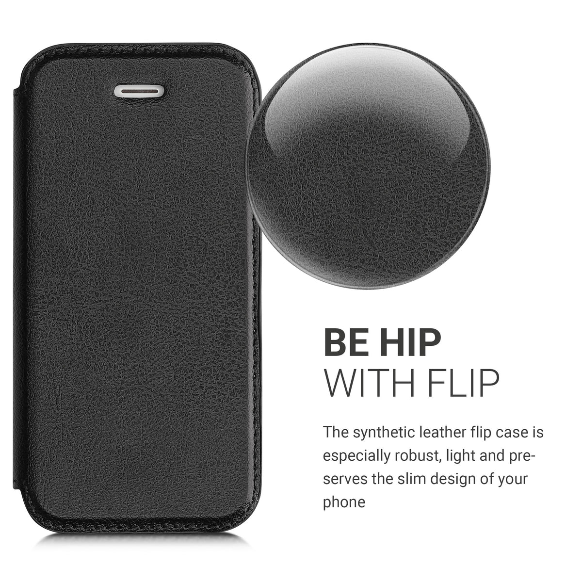 Flip Cover compatible with Apple iPhone SE (1st Gen 2016) / iPhone 5 / iPhone 5S