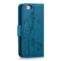 kwmobile Wallet Case Compatible with Apple iPhone SE (1st Gen 2016) / iPhone 5 / iPhone 5S Case - Cover with Stand and Card Slots - Vines Butterfly