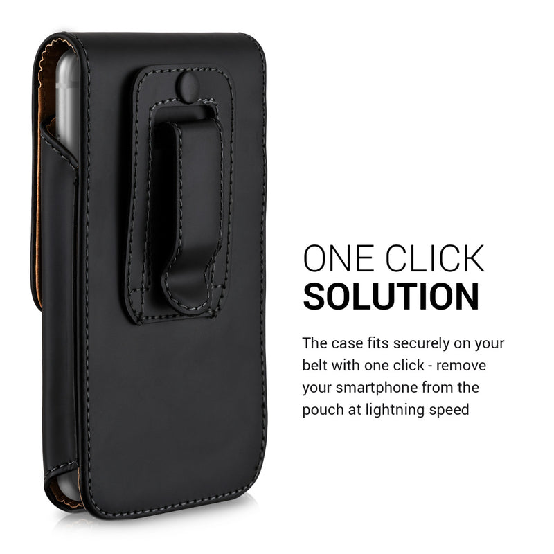 kwmobile Belt Pouch Case for Mobile Phones with Belt Clip - 13.5 x 6.9 cm Belt Case with Belt Loop