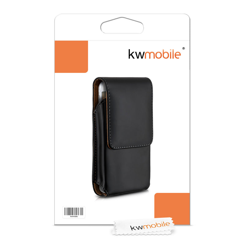 kwmobile Belt Pouch Case for Mobile Phones with Belt Clip - 13.5 x 6.9 cm Belt Case with Belt Loop
