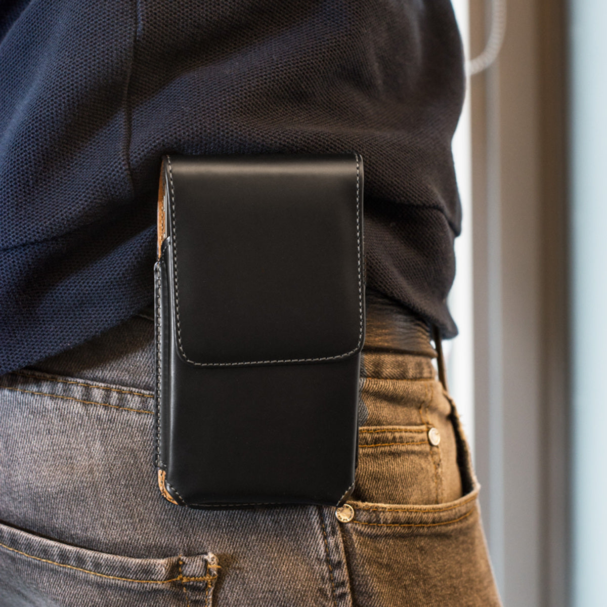 kwmobile Belt Pouch Case for Mobile Phones with Belt Clip - 13.5 x 6.9 cm Belt Case with Belt Loop