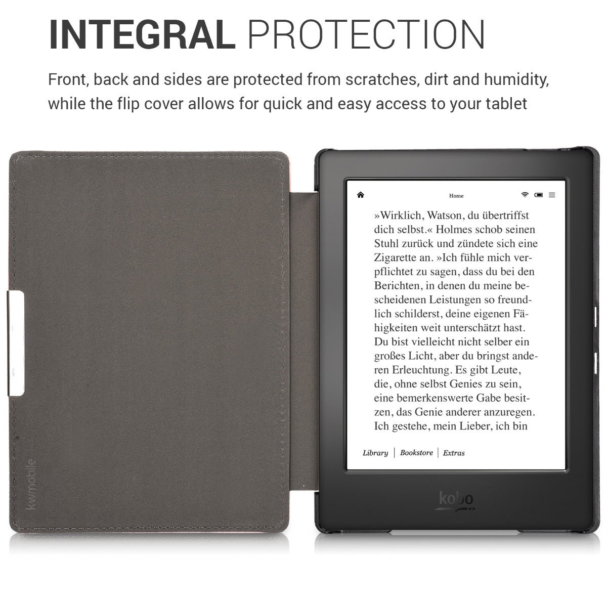 Kobo Aura H2O Edition 1 Faux Leather eReader Flip Case
