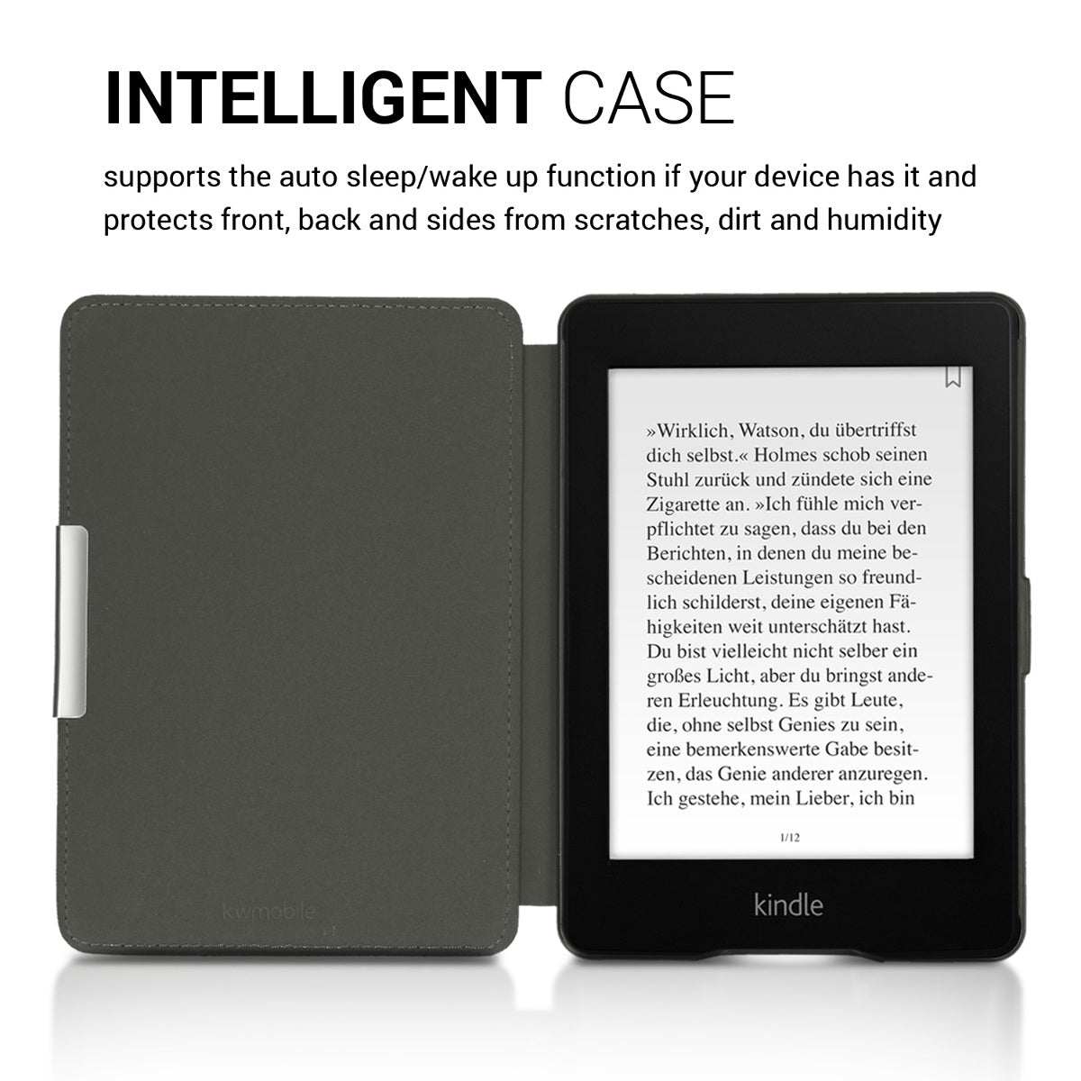 kwmobile Case for Amazon Kindle Paperwhite - eReader Flip Cover with Auto Sleep Function