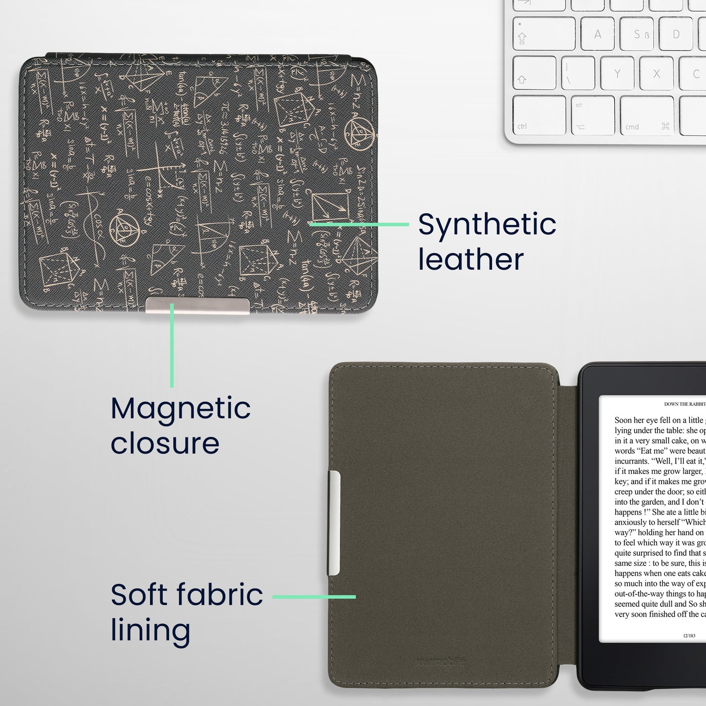 kwmobile Case for Amazon Kindle Paperwhite - eReader Flip Cover with Auto Sleep Function