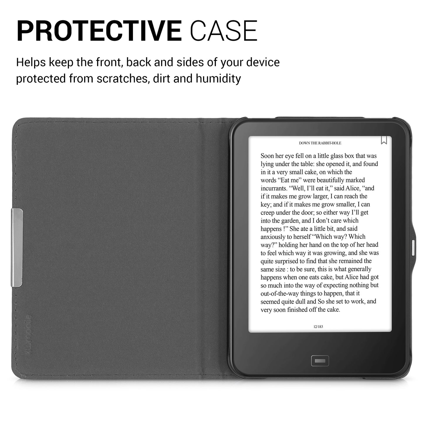 kwmobile Case for Tolino Vision 1 / 2 / 3 / 4 HD - eReader Flip Case with Auto Sleep Function
