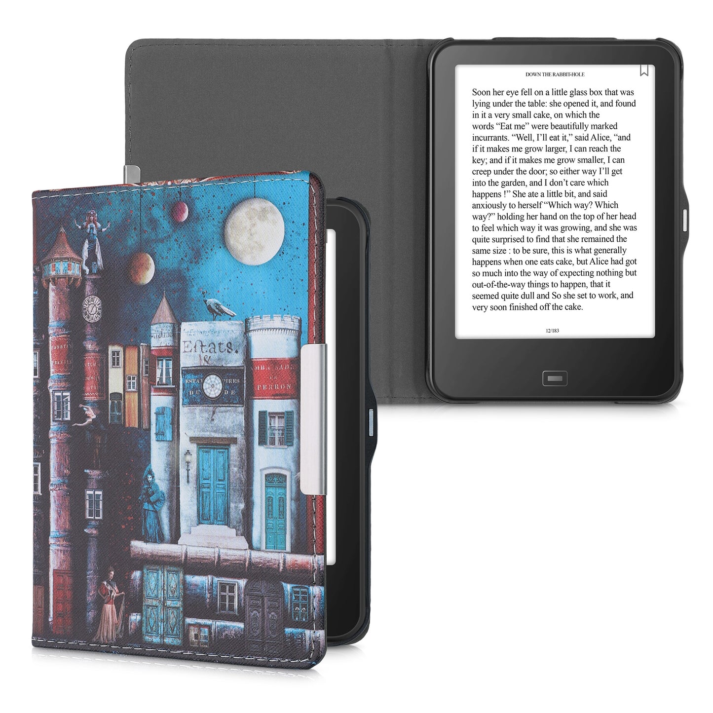 kwmobile Case for Tolino Vision 1 / 2 / 3 / 4 HD - eReader Flip Case with Auto Sleep Function