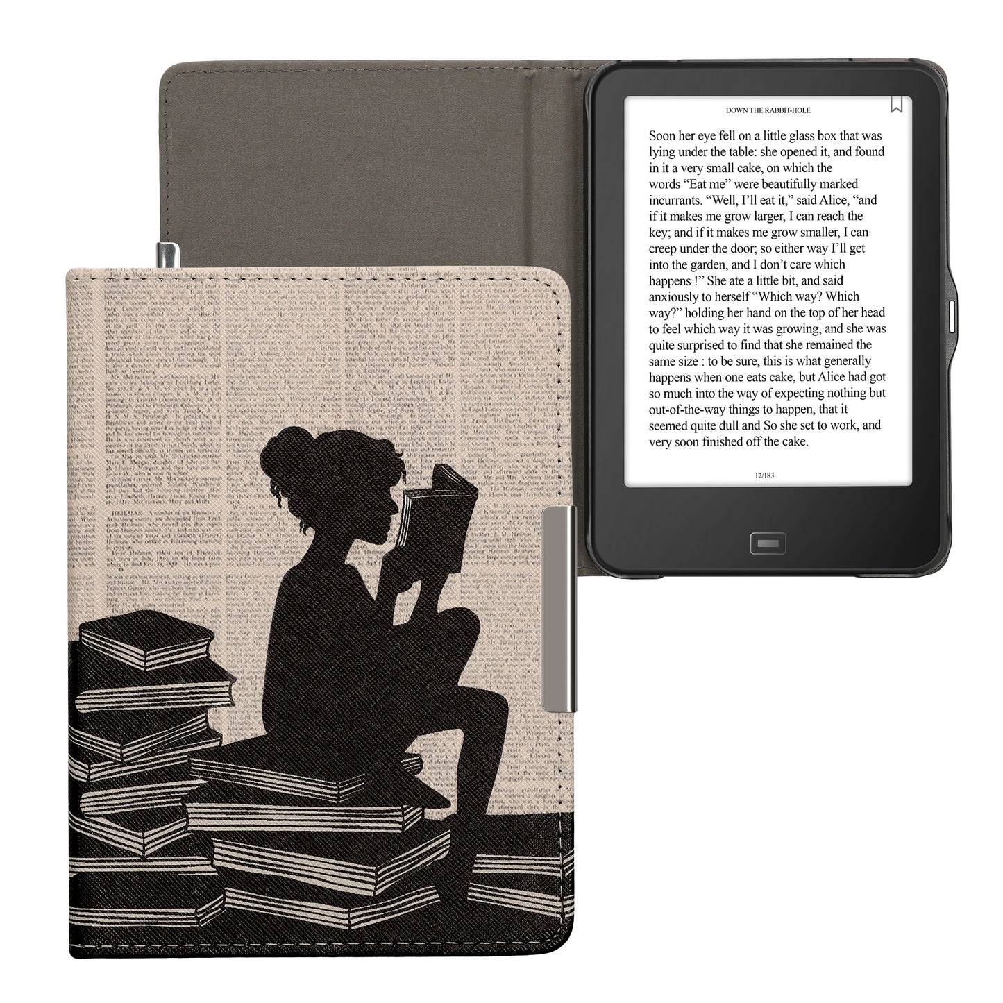 kwmobile Case for Tolino Vision 1 / 2 / 3 / 4 HD - eReader Flip Case with Auto Sleep Function