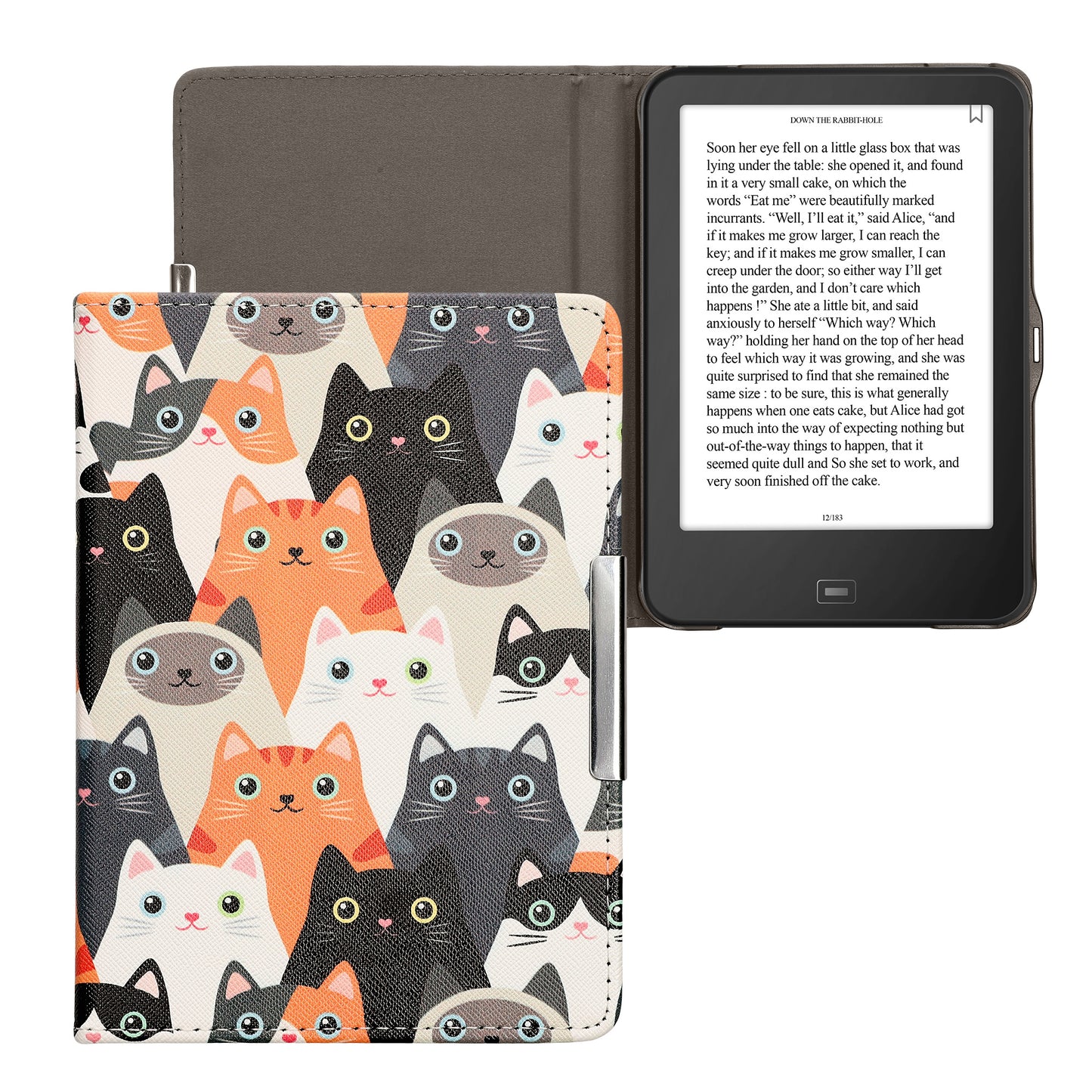 kwmobile Case for Tolino Vision 1 / 2 / 3 / 4 HD - eReader Flip Case with Auto Sleep Function