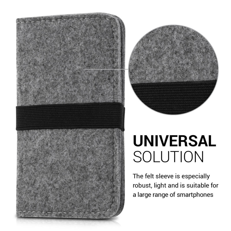 kwmobile Pouch for Smartphones Protective Pouch 16.0 x 8.0 cm Inner Dimensions