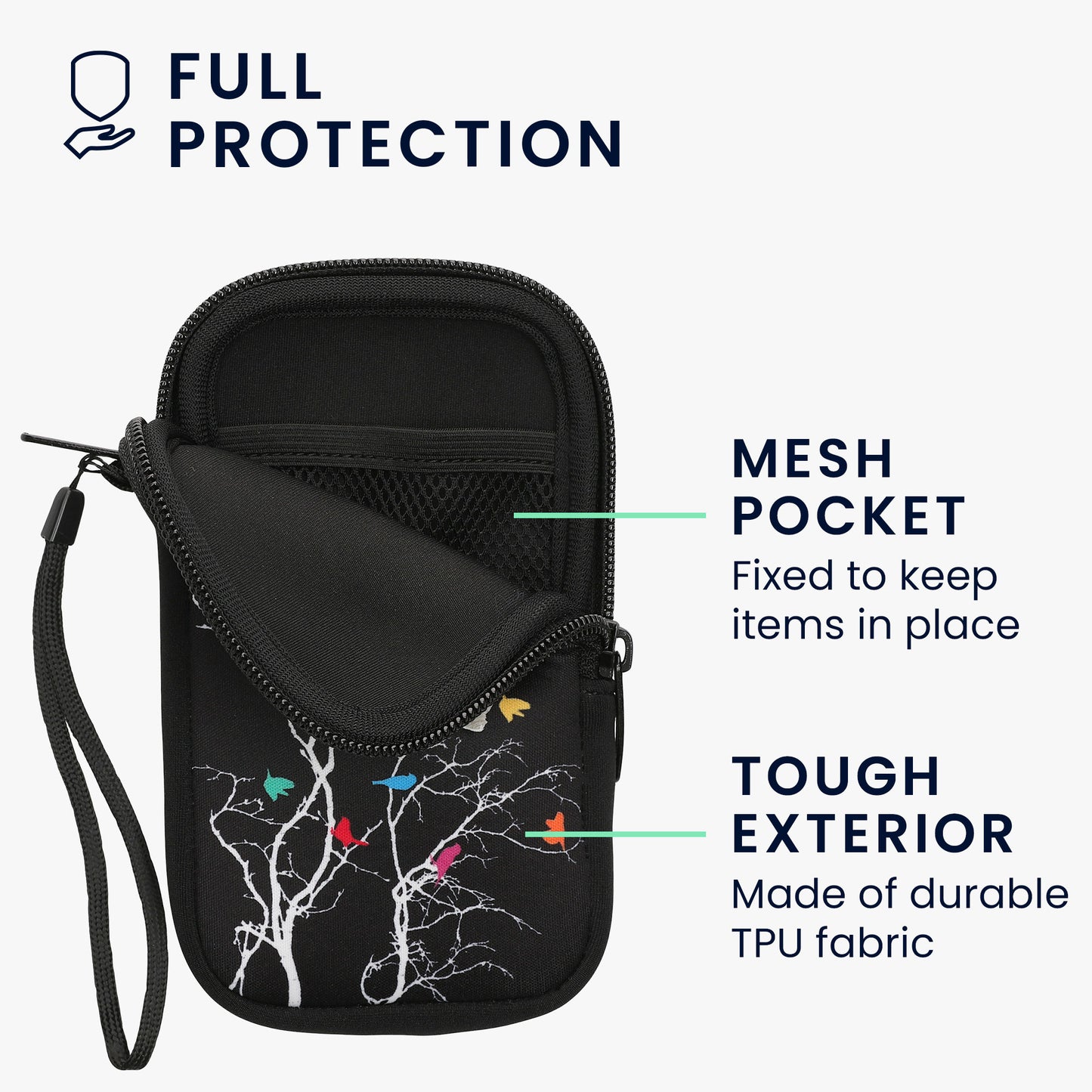Phone Pouch for Smartphones 15.2 x 8.3 cm