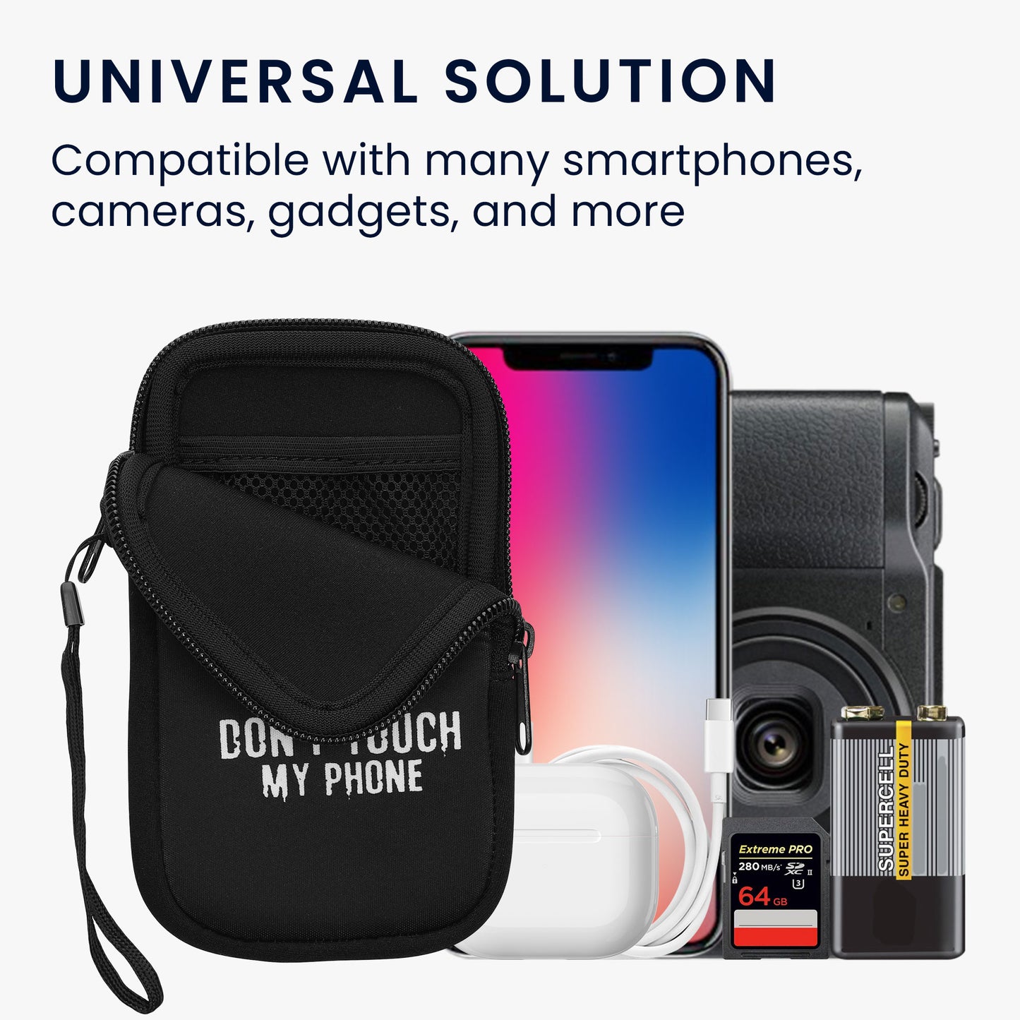 Phone Pouch for Smartphones 15.2 x 8.3 cm