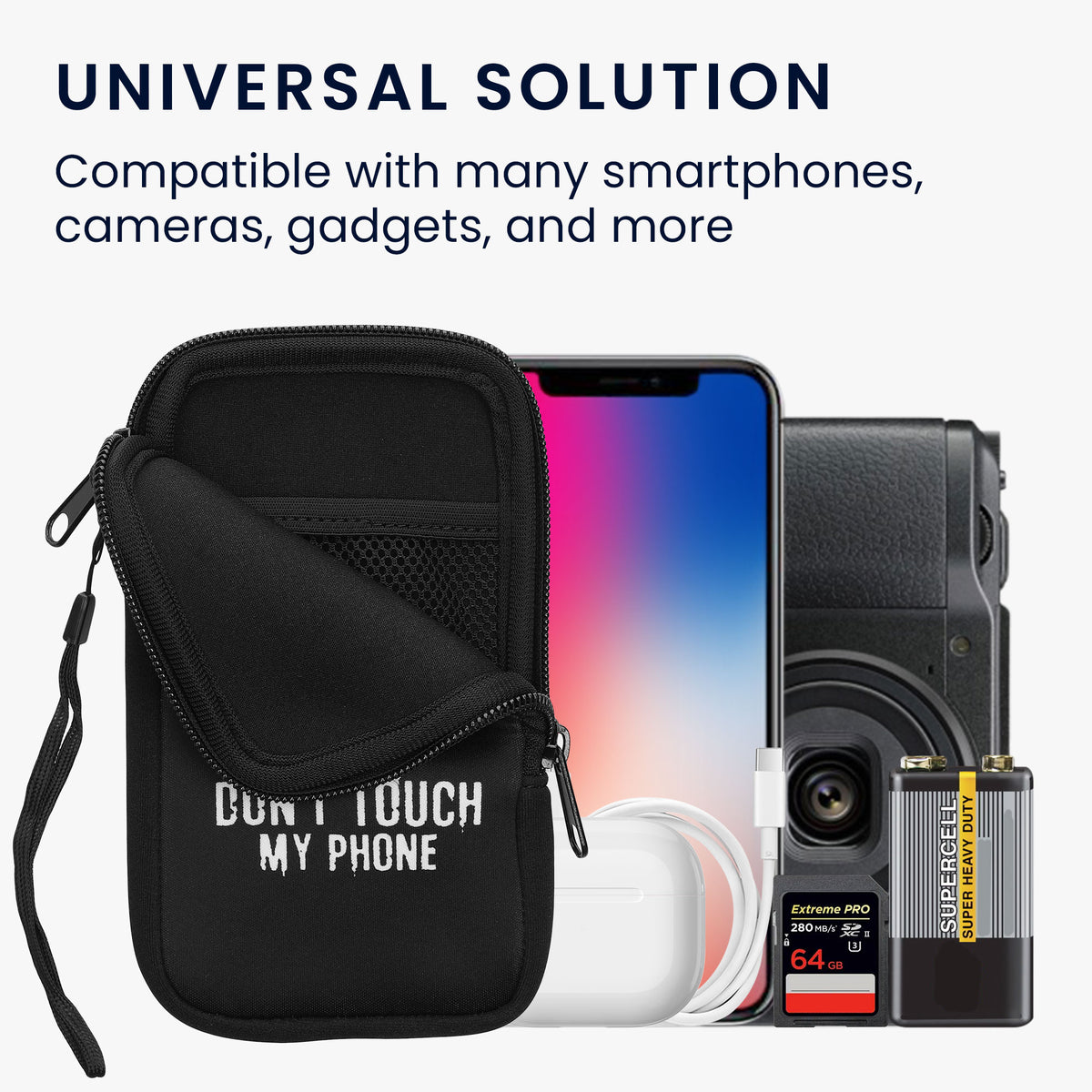 Phone Pouch for Smartphones 15.2 x 8.3 cm