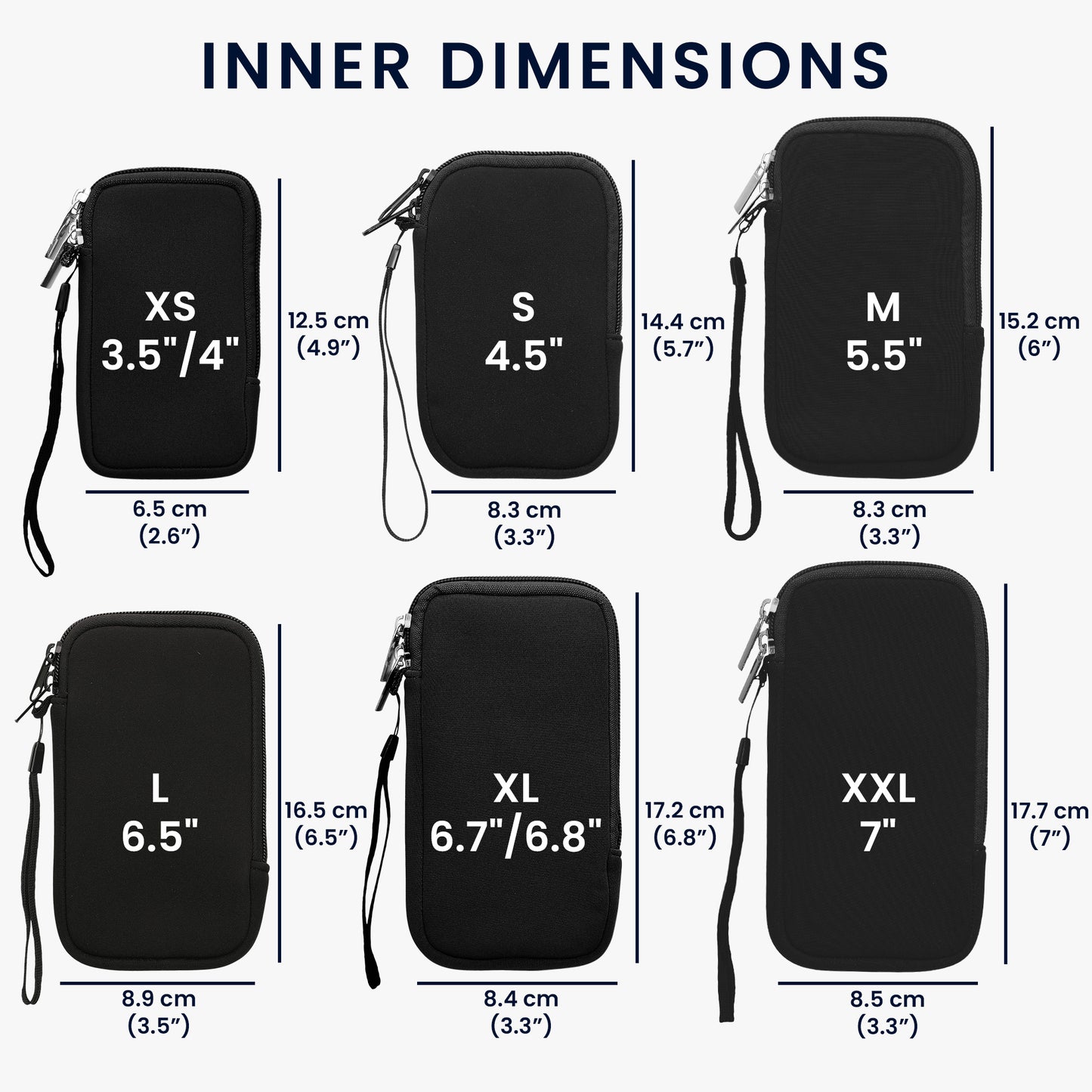 Phone Pouch for Smartphones 15.2 x 8.3 cm