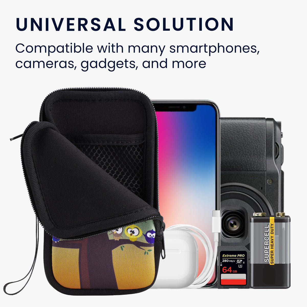 Phone Pouch for Smartphones 15.2 x 8.3 cm