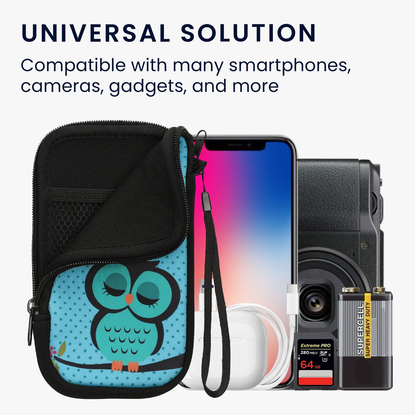 Phone Pouch for Smartphones 15.2 x 8.3 cm