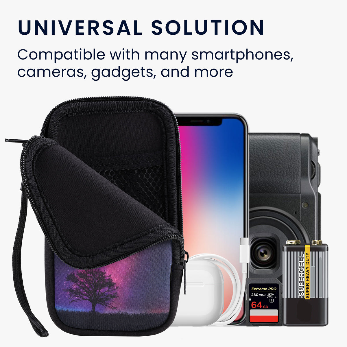 Phone Pouch for Smartphones 15.2 x 8.3 cm