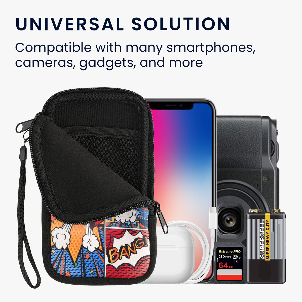Phone Pouch for Smartphones 15.2 x 8.3 cm